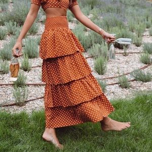 We Wore What Paloma Skirt Polka Dot NEVER worn